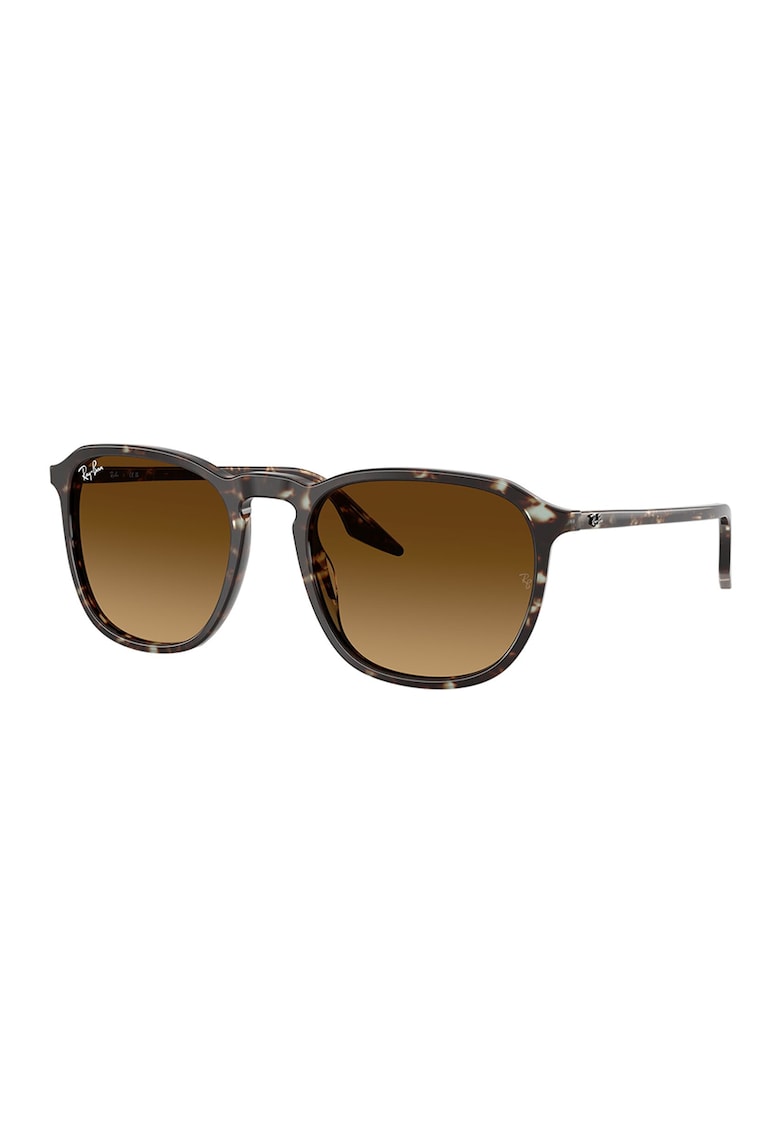 Ochelari de soare patrati unisex cu lentile in degrade - Maro/Negru stins