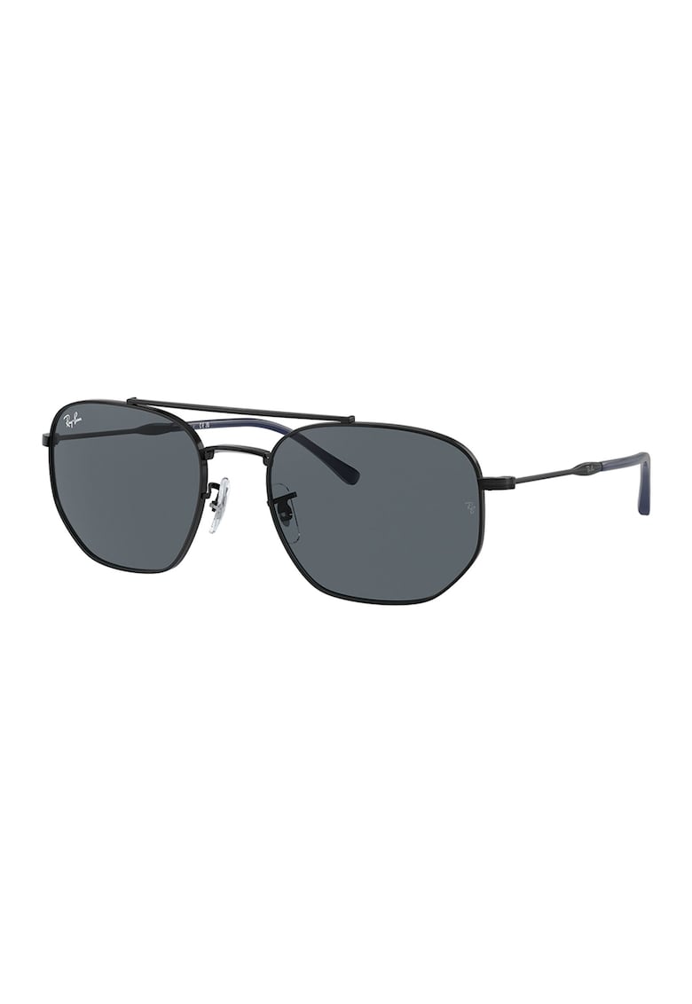 Ochelari de soare aviator unisex cu rama metalica - Negru