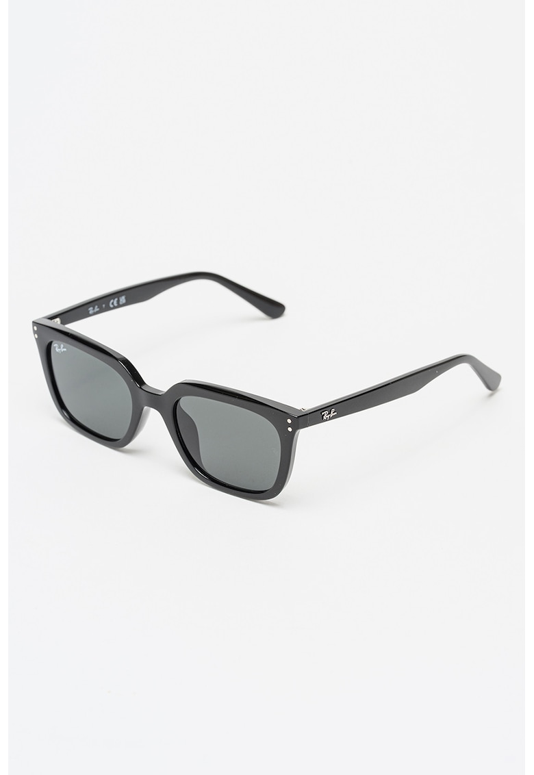 Ochelari de soare wayfarer unisex cu lentile uni - Negru