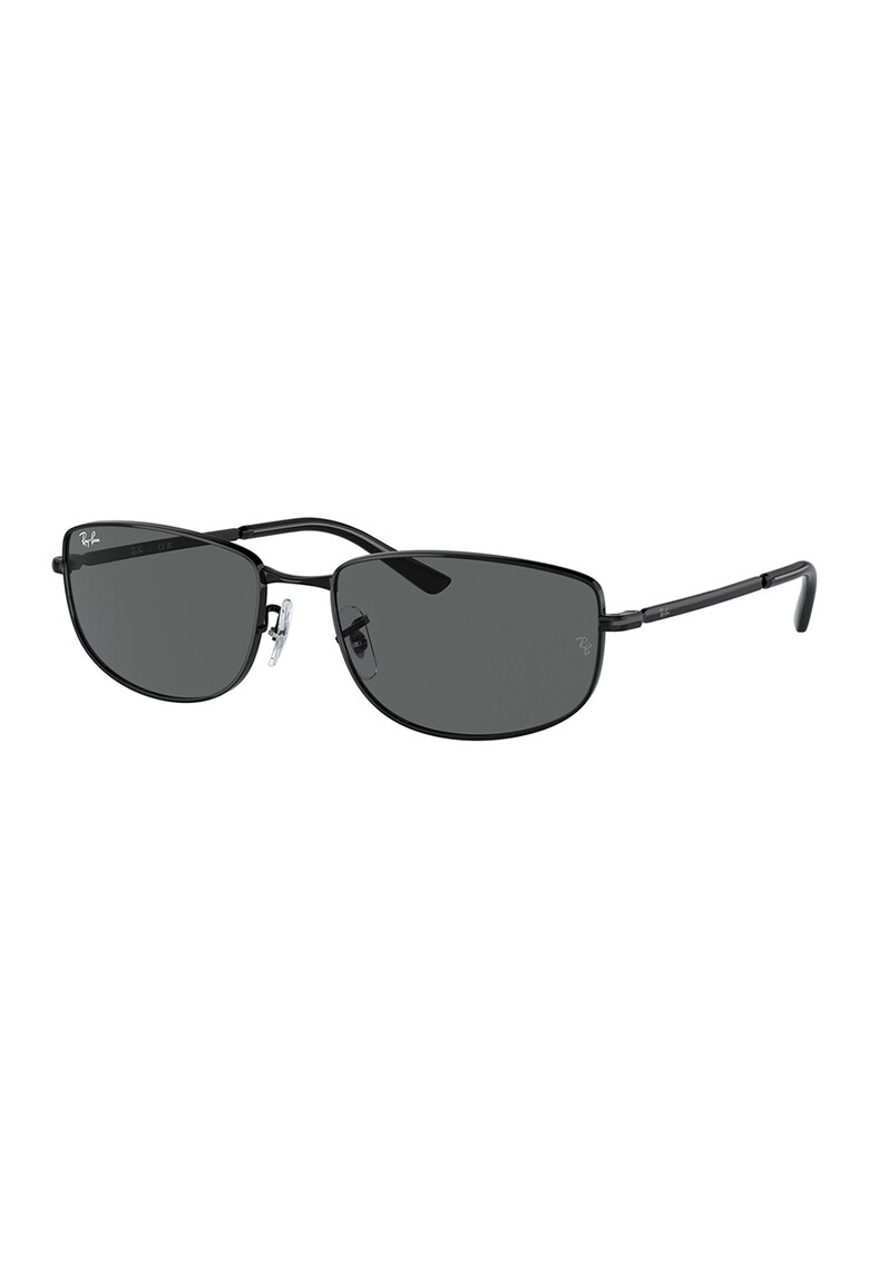 Ochelari de soare unisex cu rama metalica - Negru