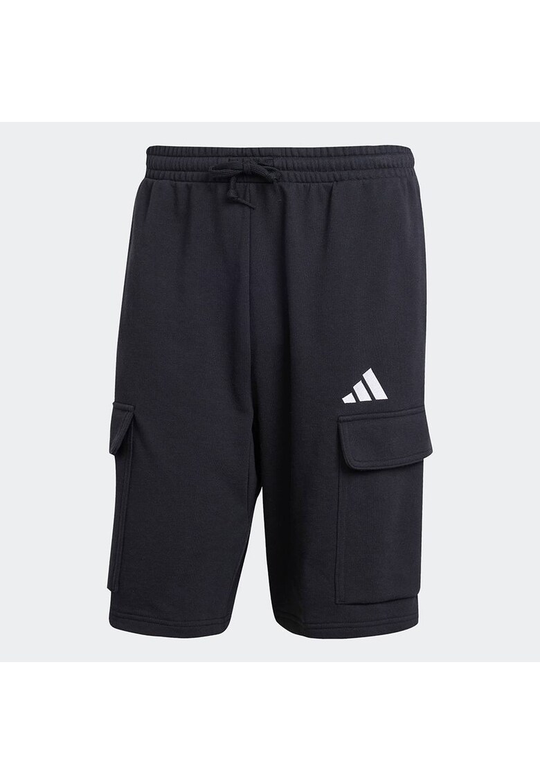 Pantaloni sport barbati - bumbac/poliester - negru/alb