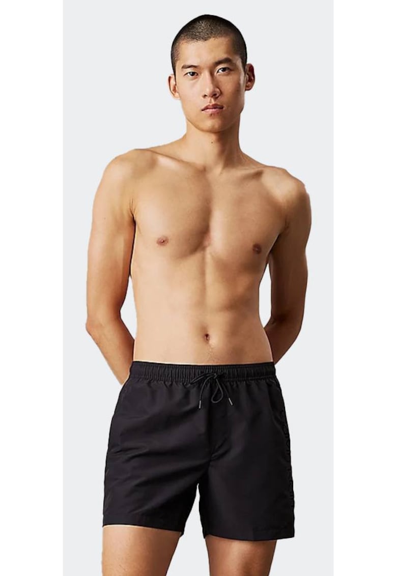 Pantaloni scurti de baie barbati - poliester - negru