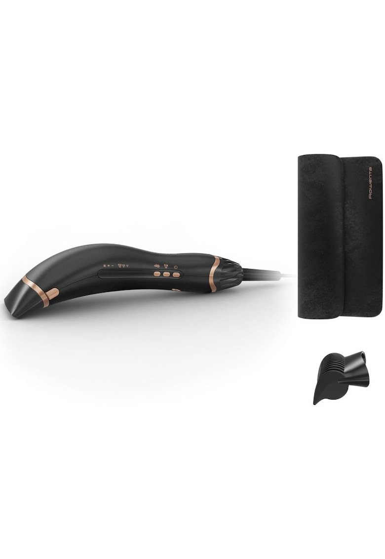 Uscator de par Ultimate Experience Air Motion - 1300W - uscare & netezire cu efectul Coanda - 3 trepte - concentrator 5 mm - functie jet de aer rece - generator de ioni - husa de depozitare - design compact - pieptene inclus - negru & roz