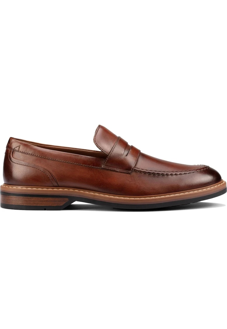 Mocasini barbati - casual - piele naturala - maro - tocuri joase -