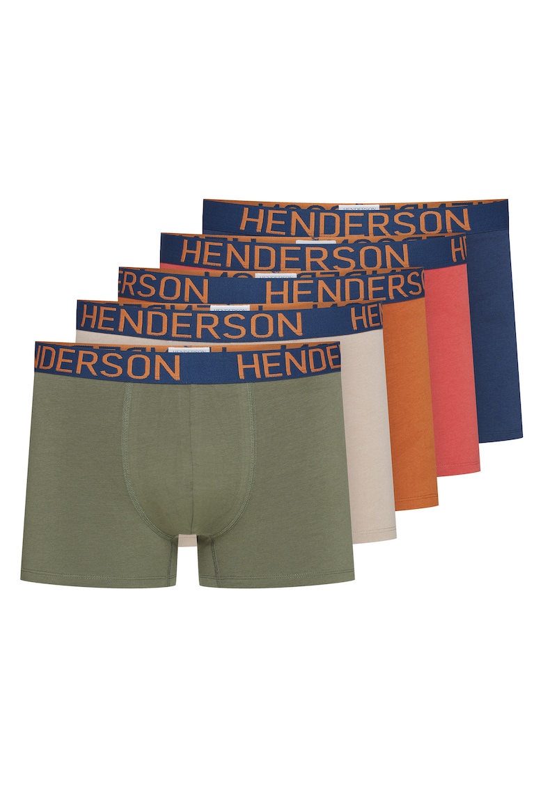 Set 5 perechi boxeri barbati Bumbac - Multicolor