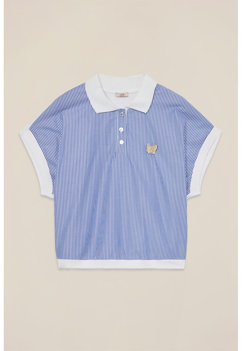 Tricou polo cu model in dungi