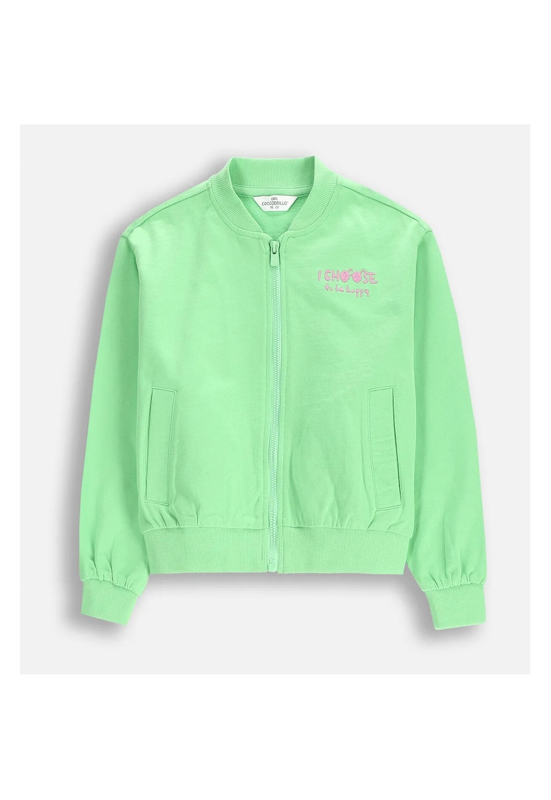 Jacheta bomber copii - Bumbac - Verde