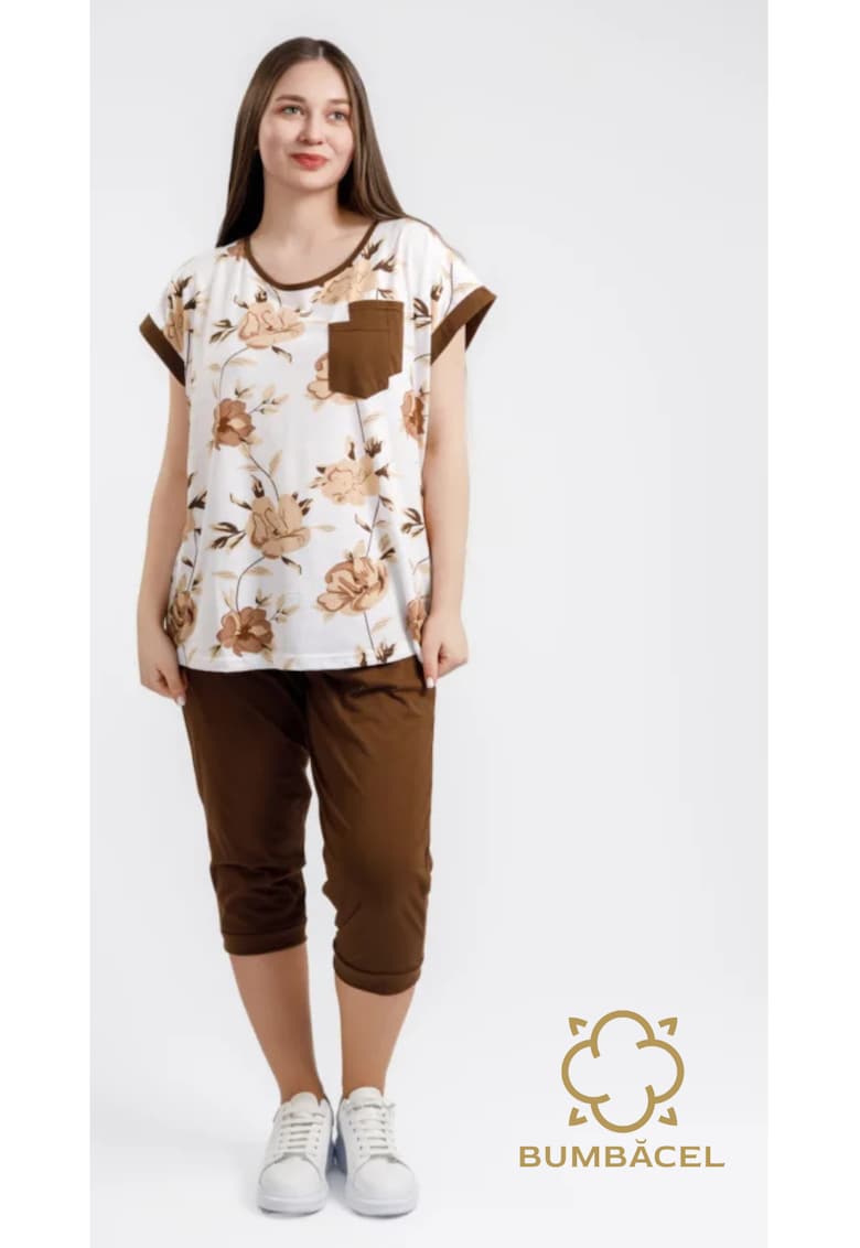 Pijama cu maneca scurta si cu pantaloni pentru dame