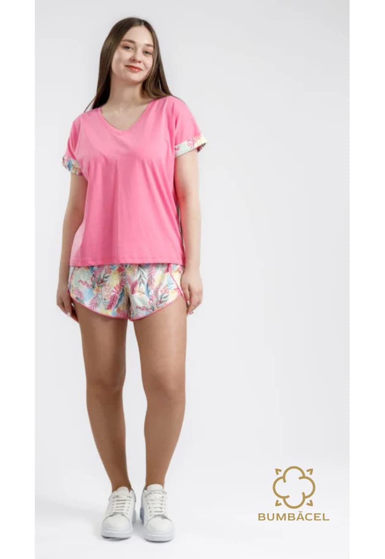 Pijama cu maneca scurta pentru dame si cu pantaloni scurti