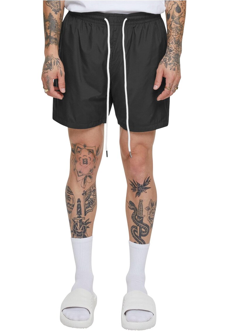 Pantaloni scurti cu snururi - Negru