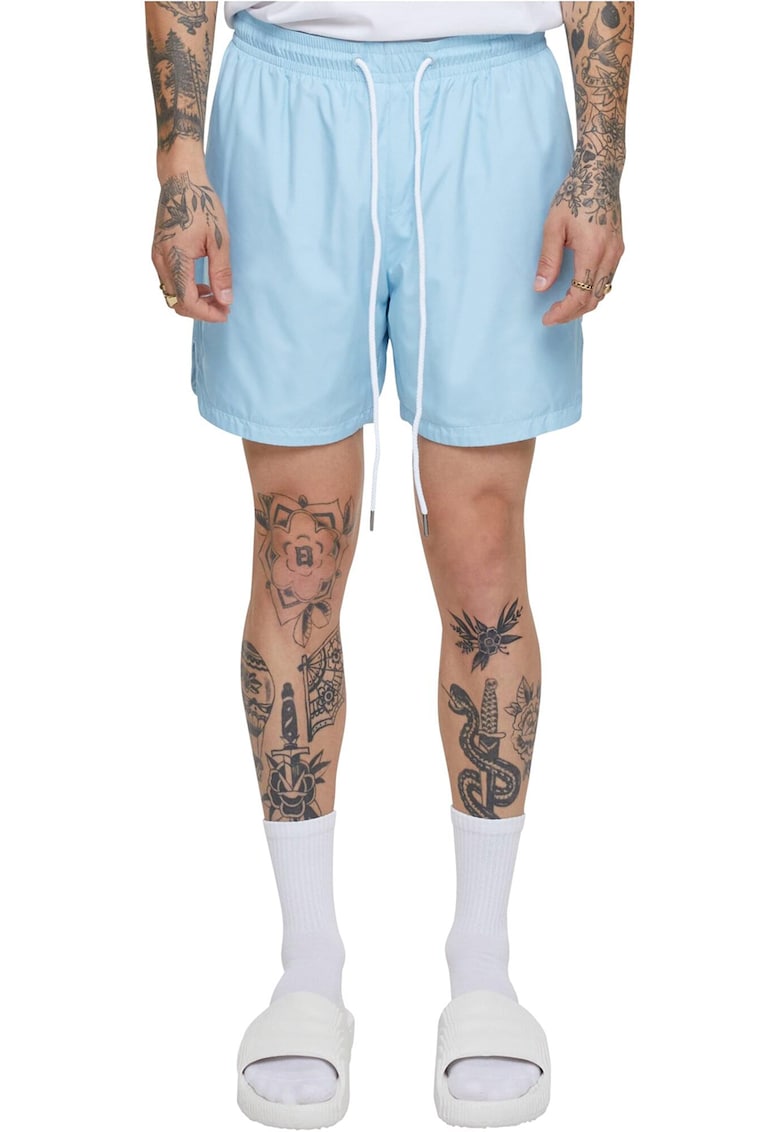 Pantaloni scurti cu snururi - Albastru deschis