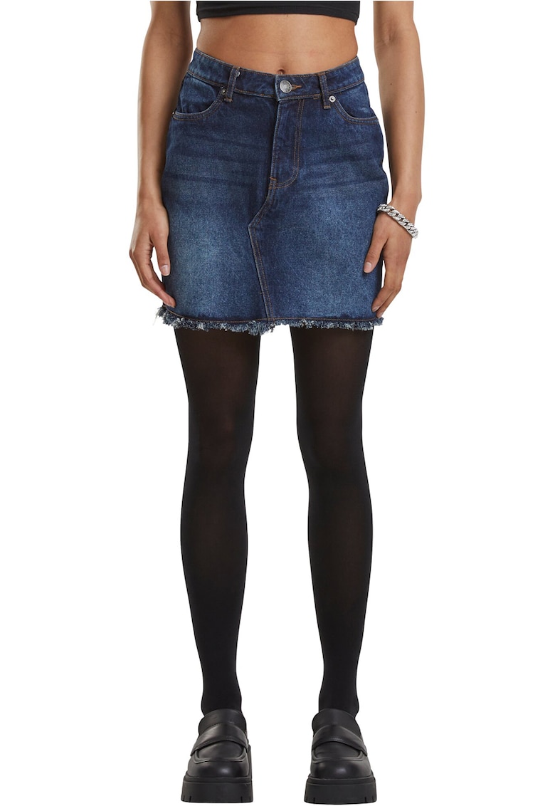 Fusta din denim cu talie inalta