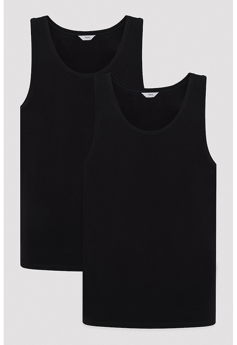 Set de top-uri din amestec de bumbac - 2 Piese