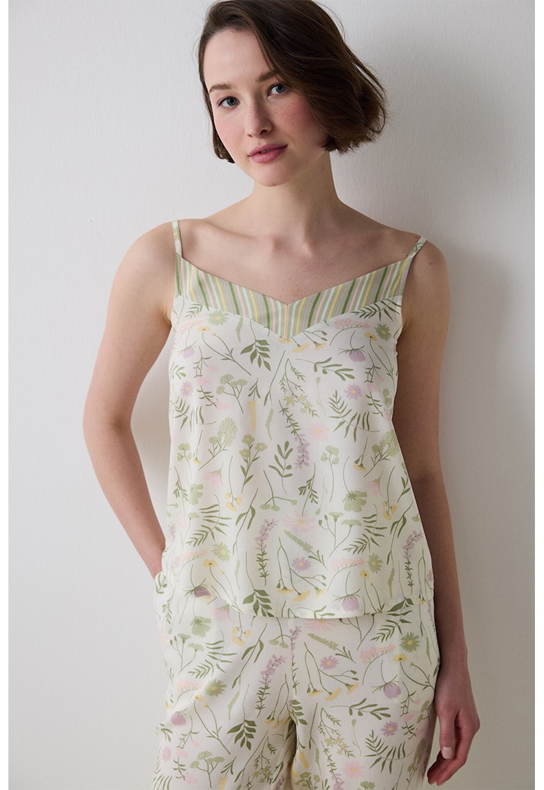 Top de pijama cu model floral