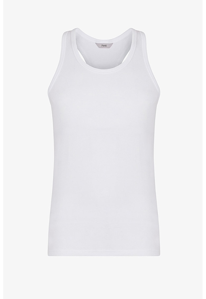 Top de casa din bumbac - Alb