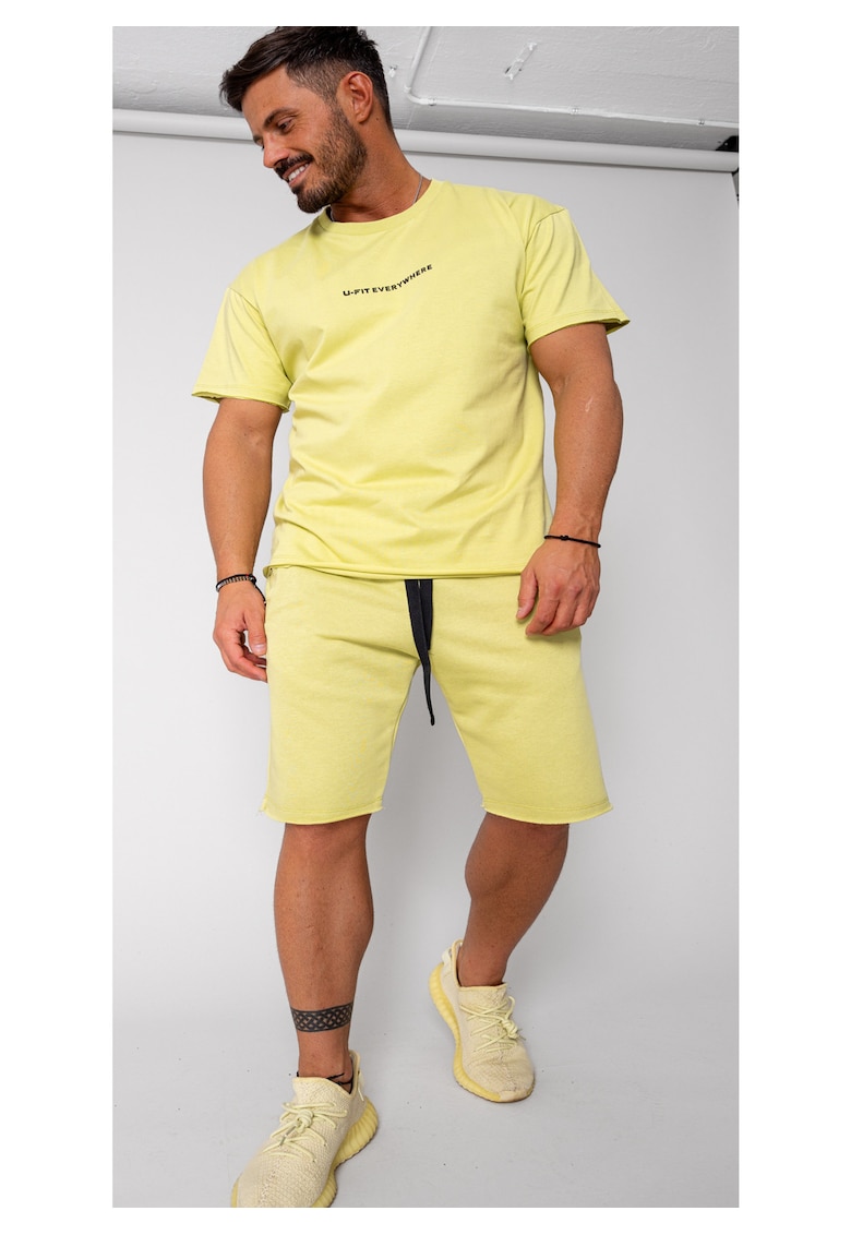 Set Axis tricou si pantalon scurt Lime Green 15874 - Verde neon