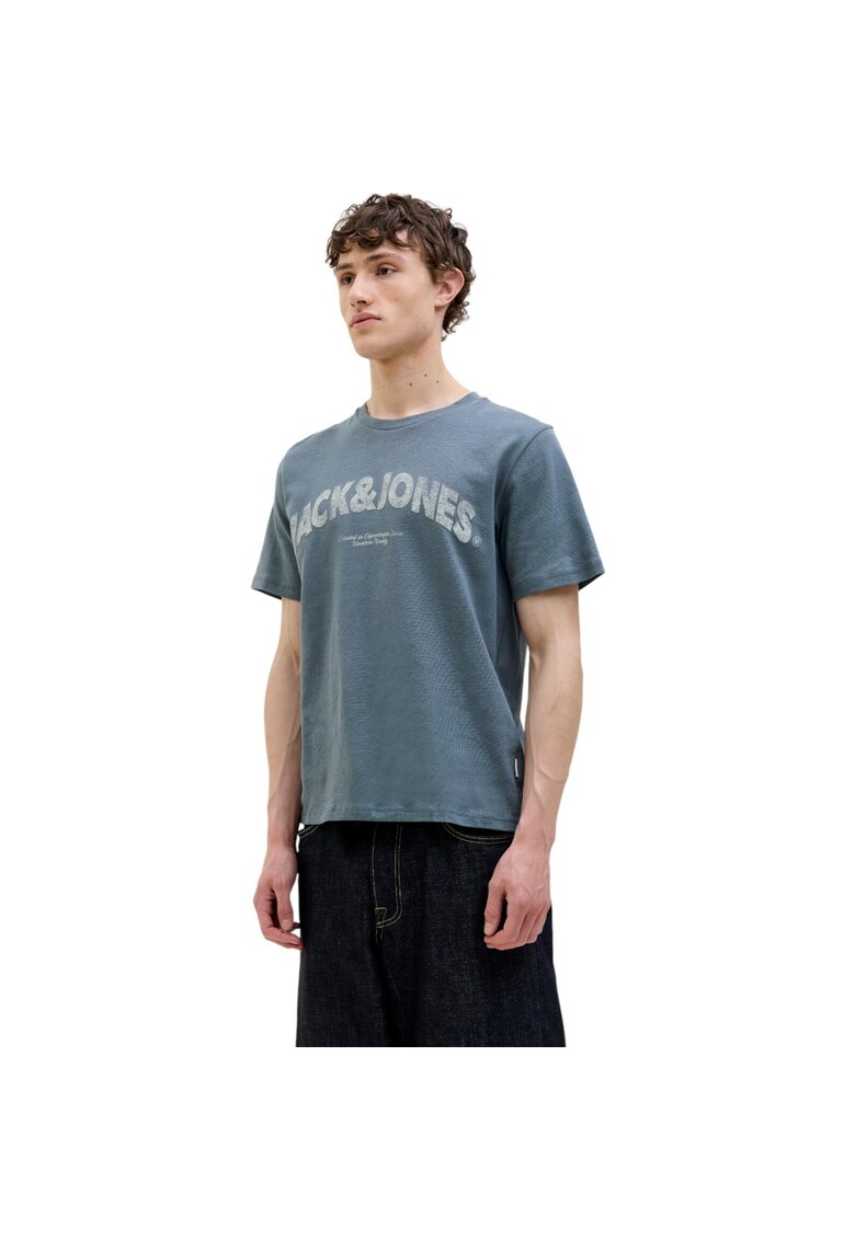 Tricou JACK &JONES Almeria Bold Branding 43790 - Albastru