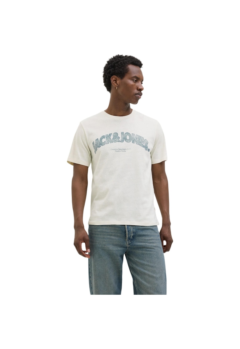 Tricou JACK &JONES Almeria Bold Branding 43780 - Bej