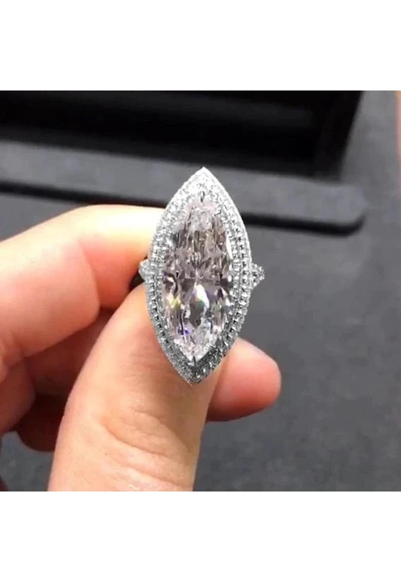 Inel argintiu - cu pietre din zirconiu - Hera C25 - 6 (circumferinta: 51.9 mm)