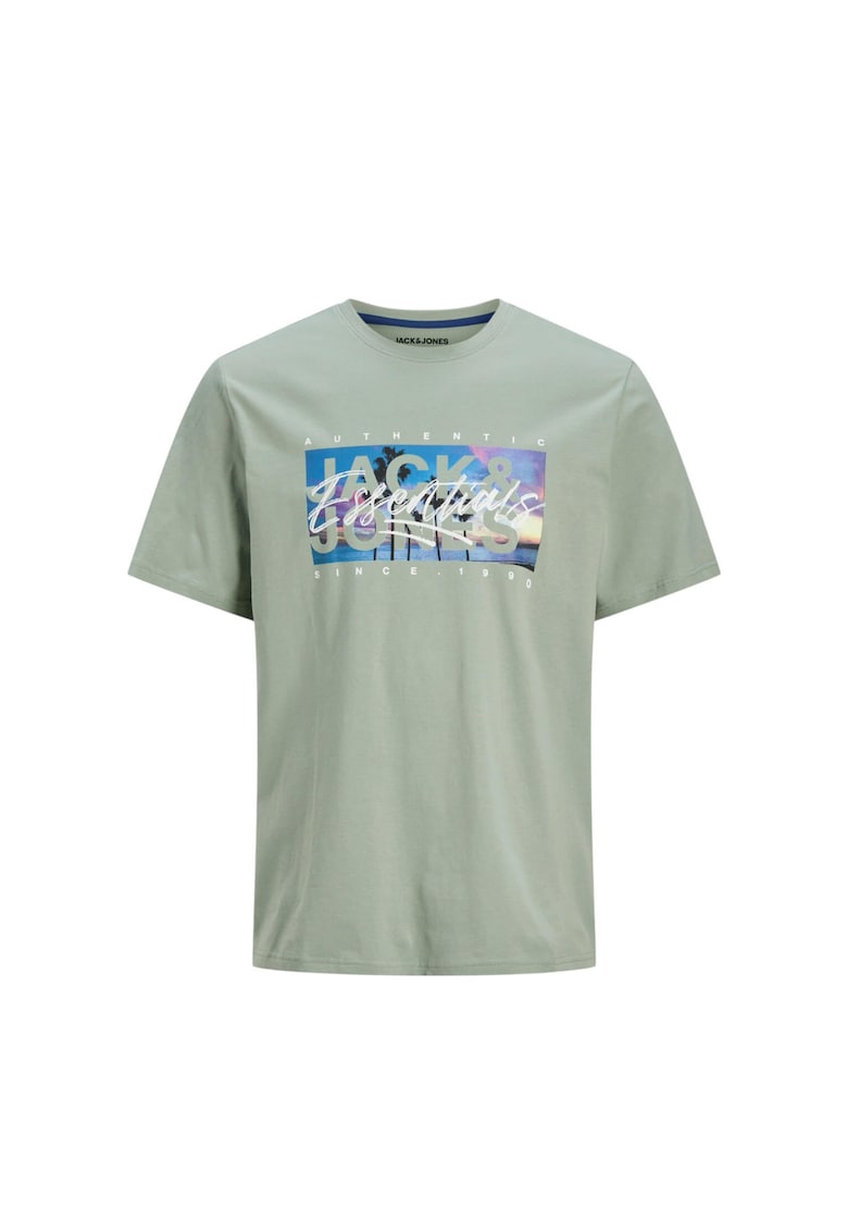 Tricou JACK &JONES Colton Photoprint 43745 - Verde deschis