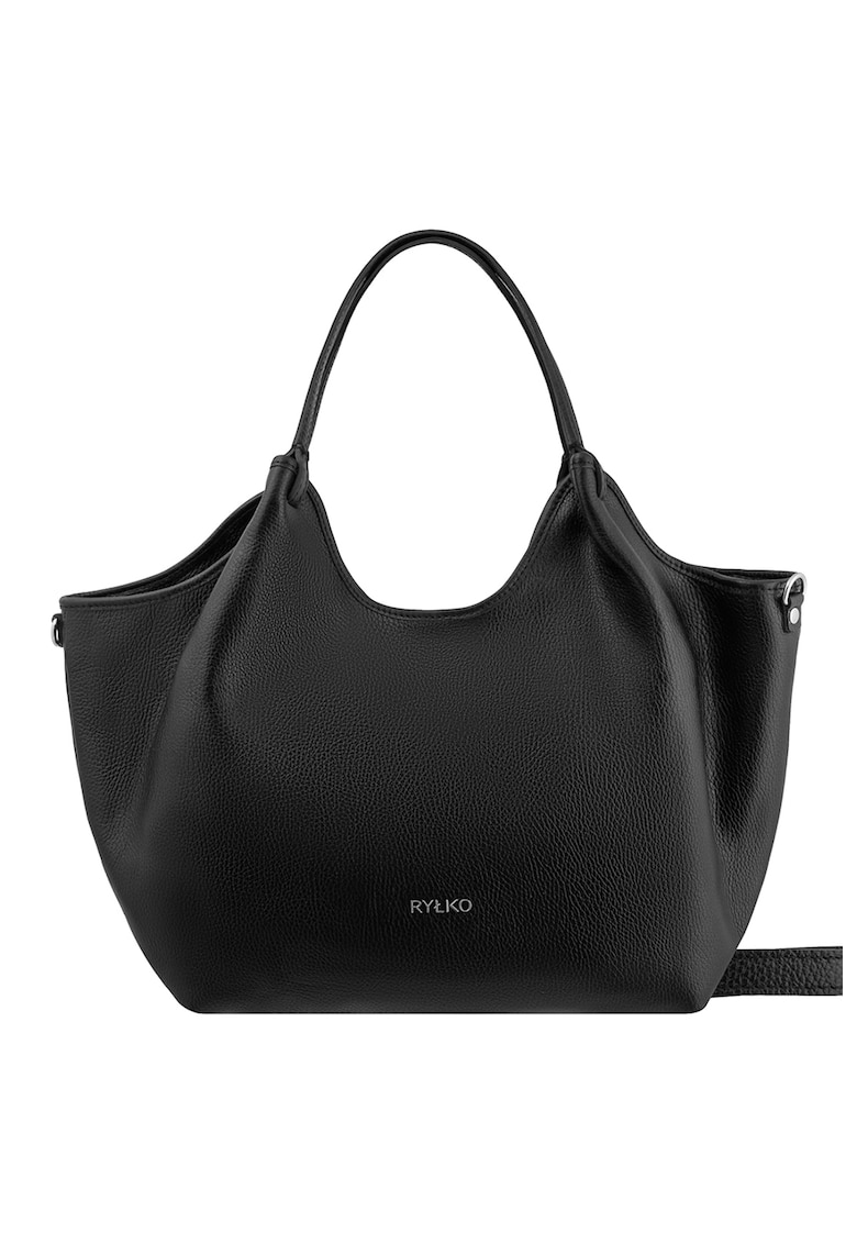 RYLKO - Geanta hobo de piele cu bareta detasabila - Negru