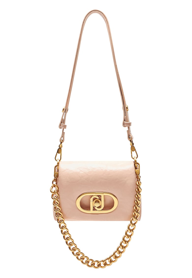 Geanta de piele ecologica cu bareta de umar si logo