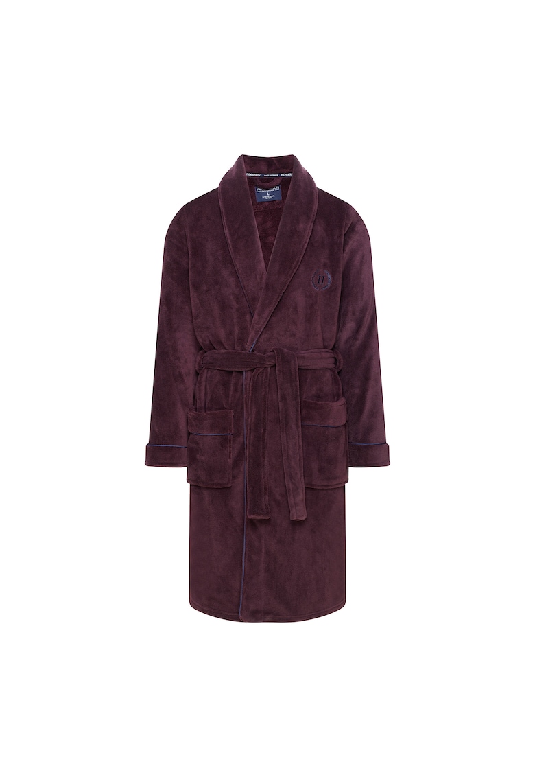 Halat de baie barbati - Fleece - Maro bronz -