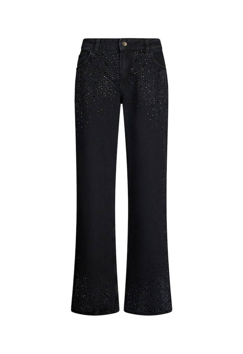 Blugi ampli cu strasuri