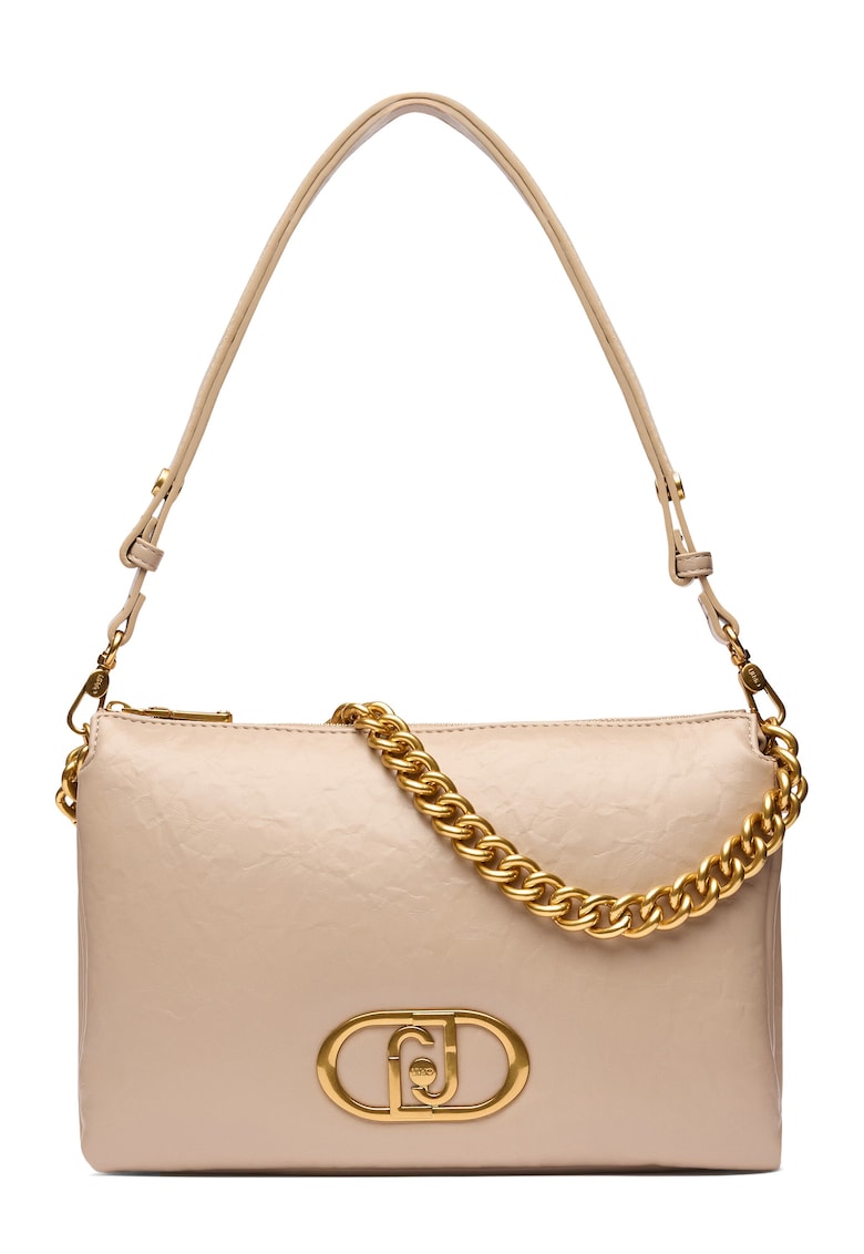 Geanta de piele ecologica cu bareta de umar si lant decorativ