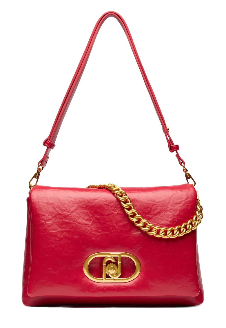 Geanta cu clapa si bareta de umar din lant