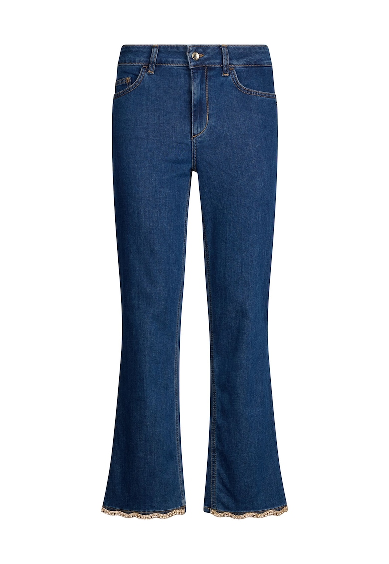 Blugi boocut cu strasuri