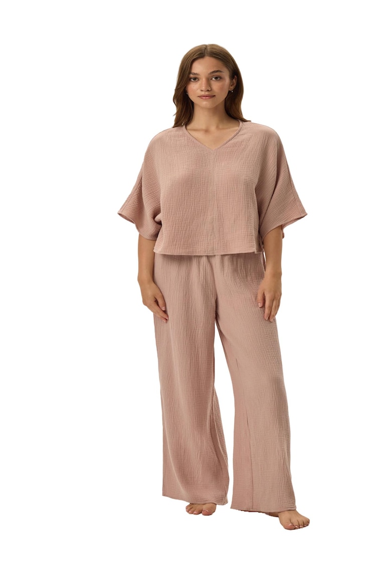 Pijama dama Fave - Bumbac - Roz