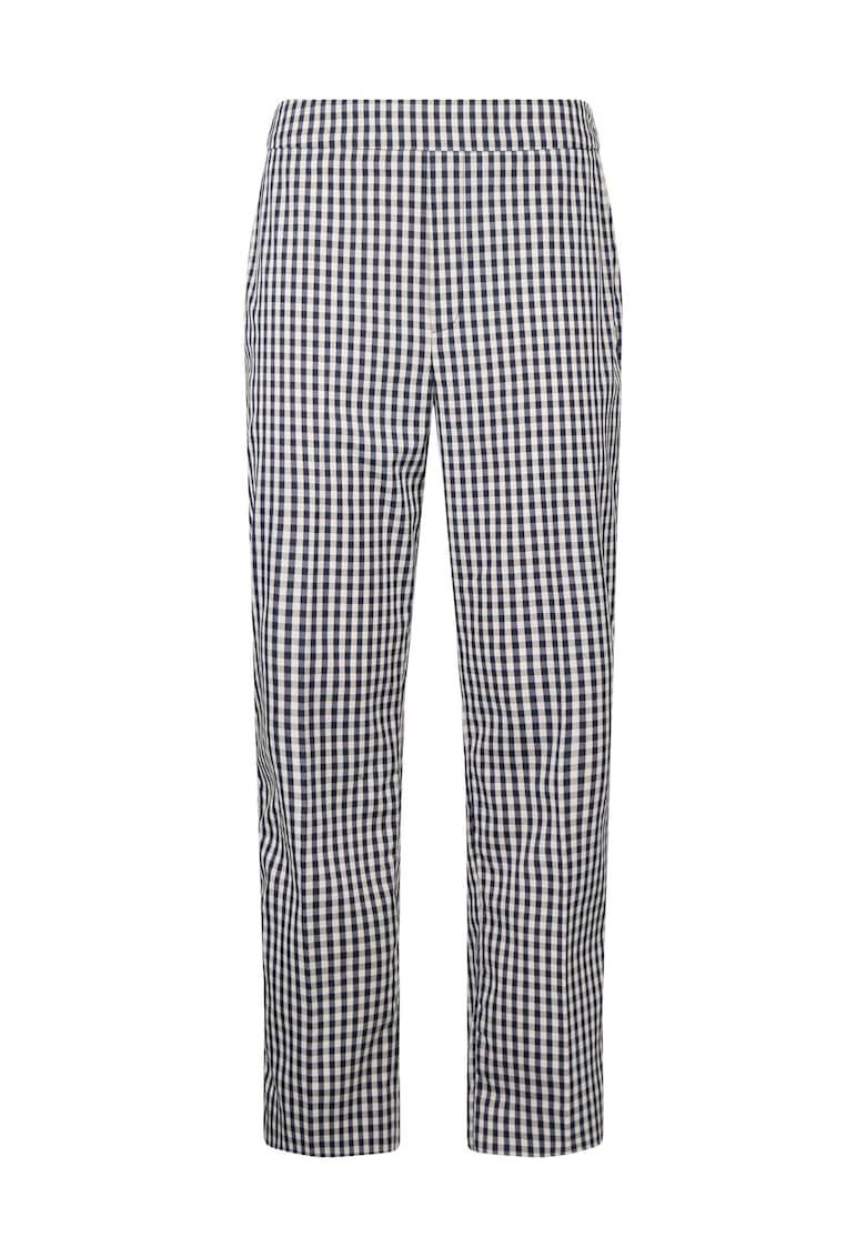 Pantaloni de trening crop cu model in carouri