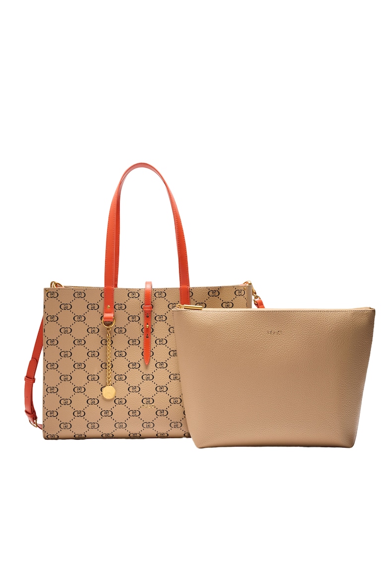 Geanta shopper cu logo si bareta detasabila