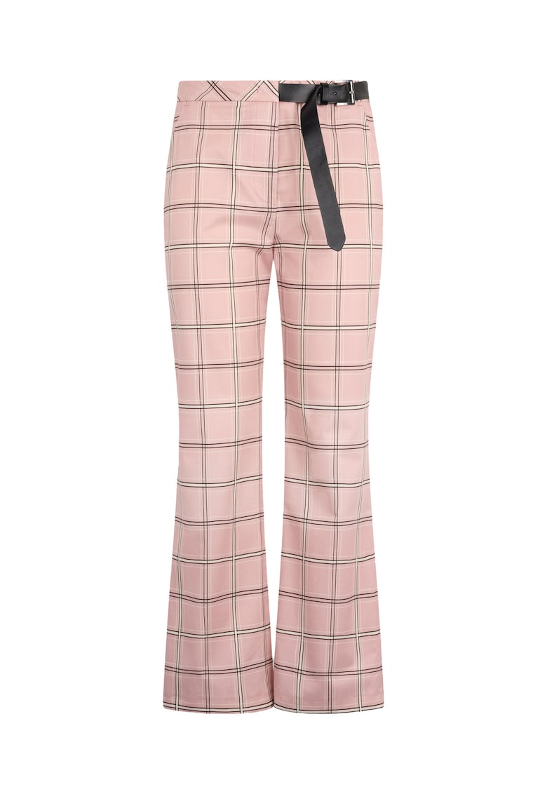 Pantaloni evazati in carouri
