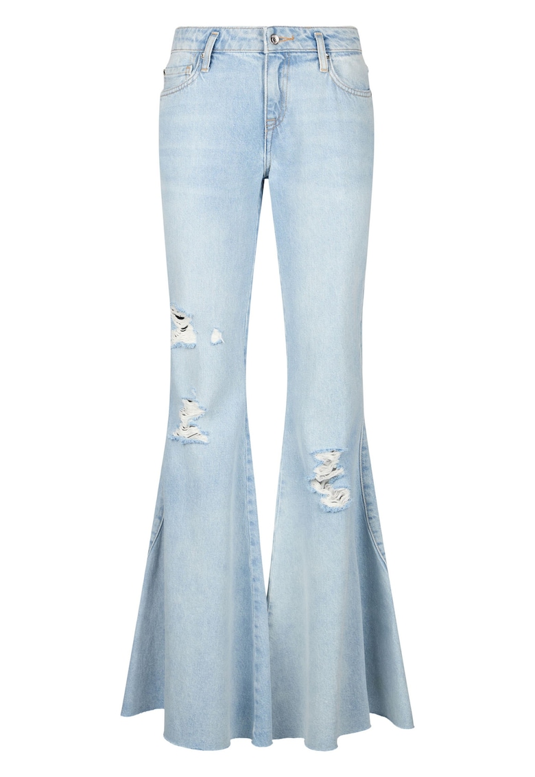 Blugi evazati cu talie joasa