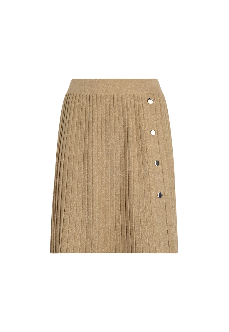 Fusta cu pliuri si talie inalta
