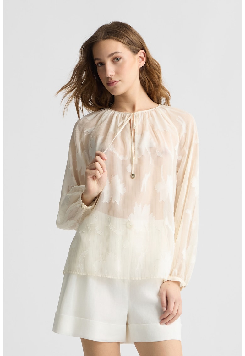 Bluza semitransparenta cu model floral