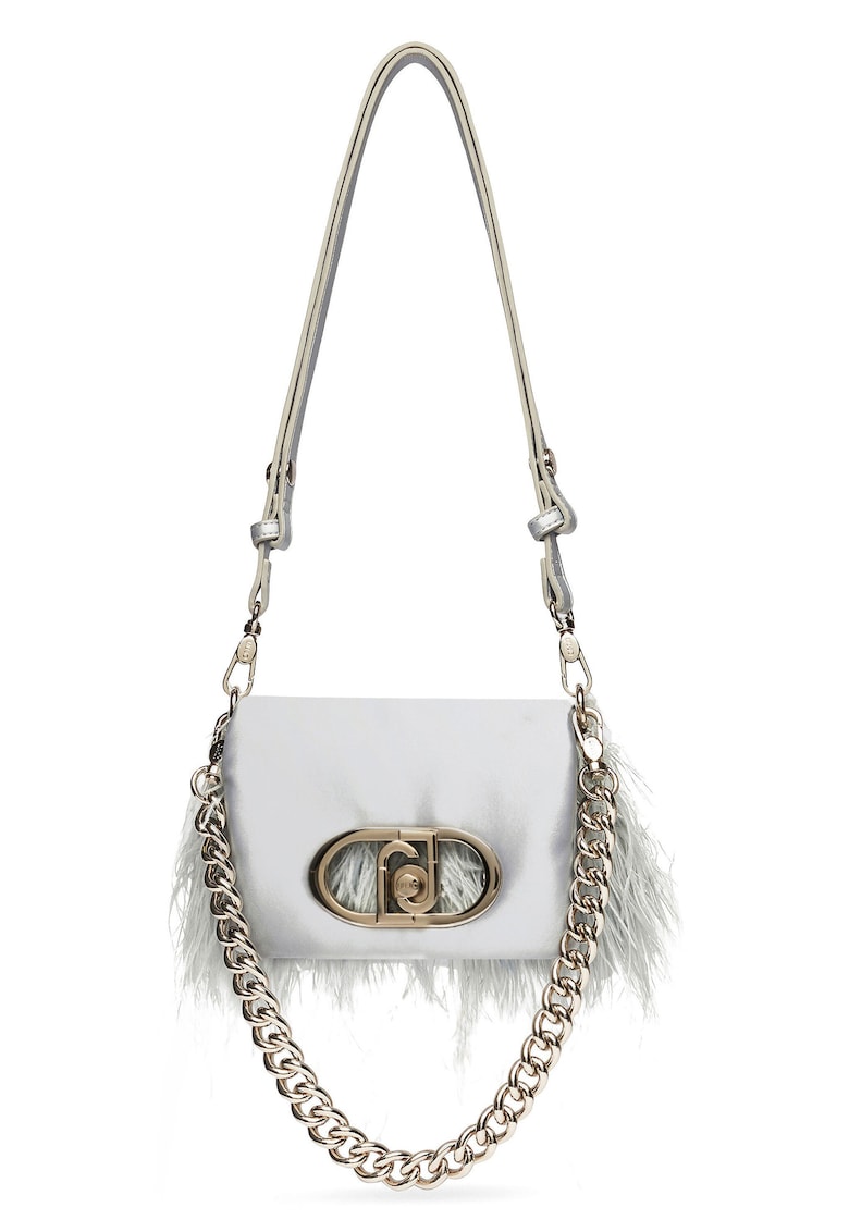 Geanta crossbody mica cu detalii cu pene Lapuffy