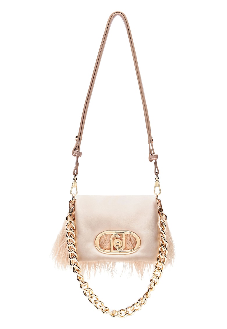 Geanta crossbody mica cu detalii cu pene Lapuffy