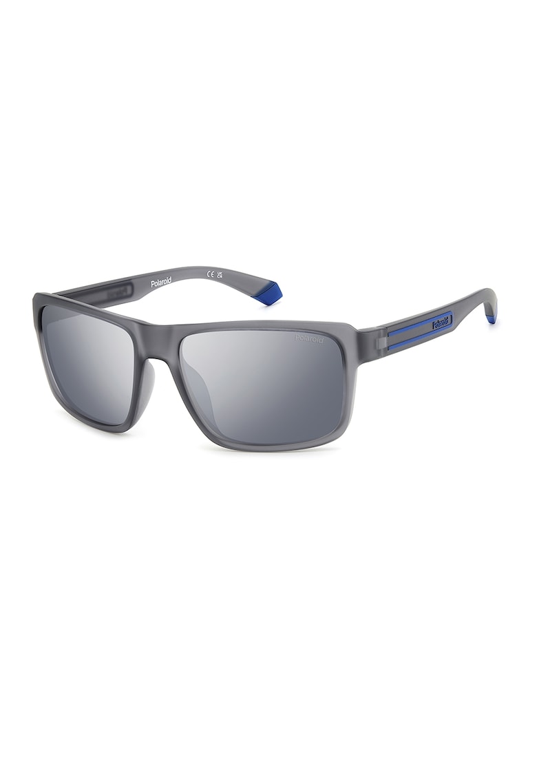 Ochelari de soare polarizati unisex cu lentile oglinda - Gri inchis