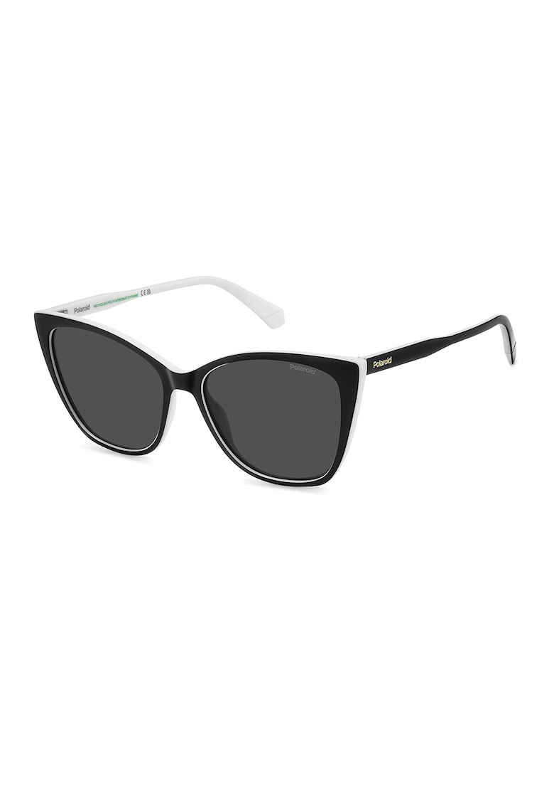 Ochelari de soare cat-eye - Negru/Alb murdar