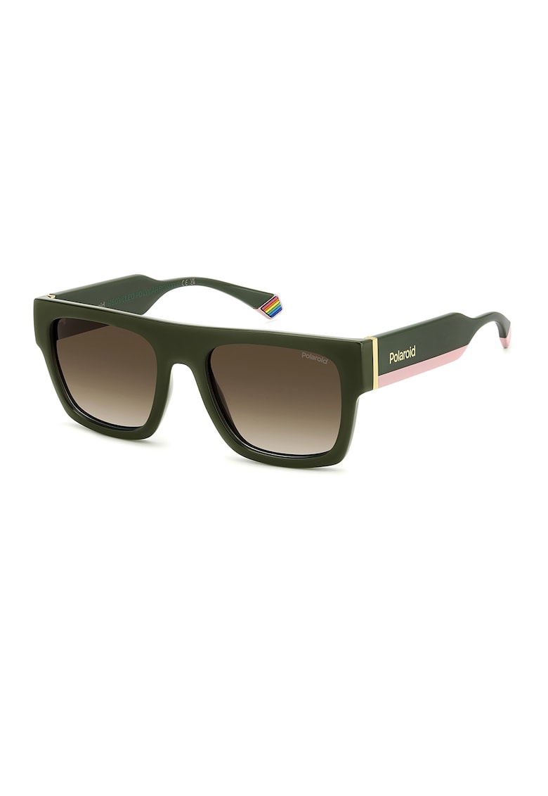 Ochelari de soare patrati cu lentile polarizate - Verde feriga
