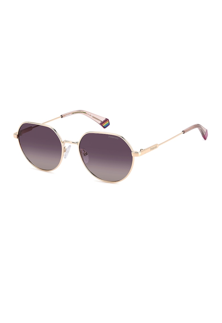 Ochelari de soare rotunzi unisex polarizati - Auriu