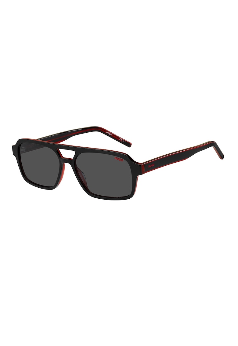 Ochelari de soare aviator cu lentile uni - Rosu/Negru