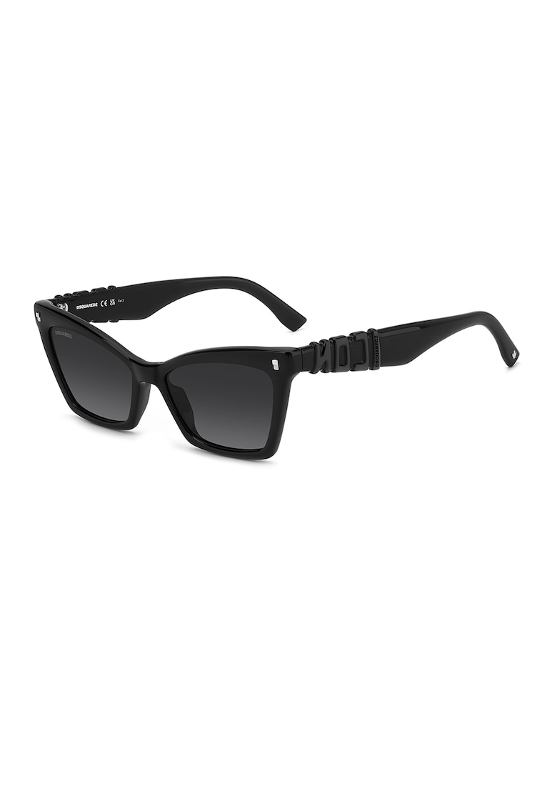 Ochelari de soare cat-eye cu model in degrade - Negru