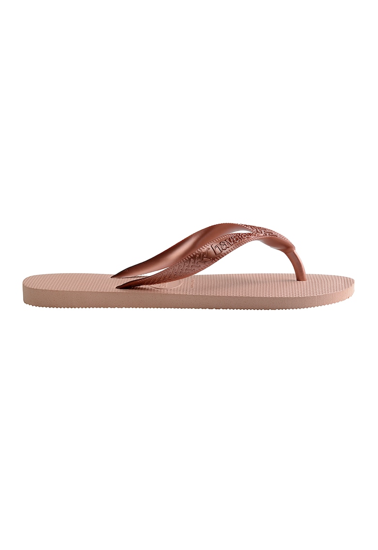 Papuci flip-flop cu aspect metalic Top - Roz prafuit