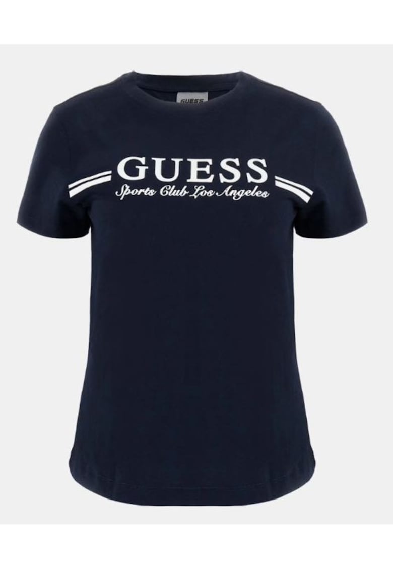 Guess Tricou cu logo - Bleumarin