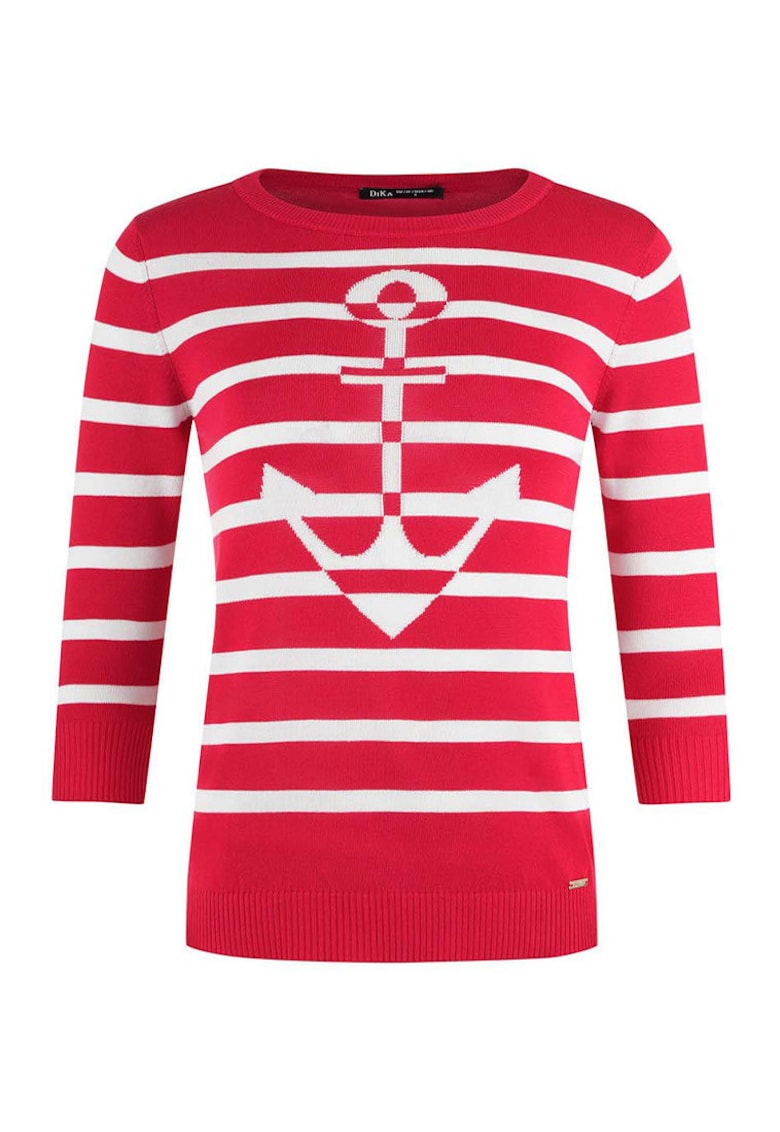 Pulover tricotat fin cu maneci 3/4