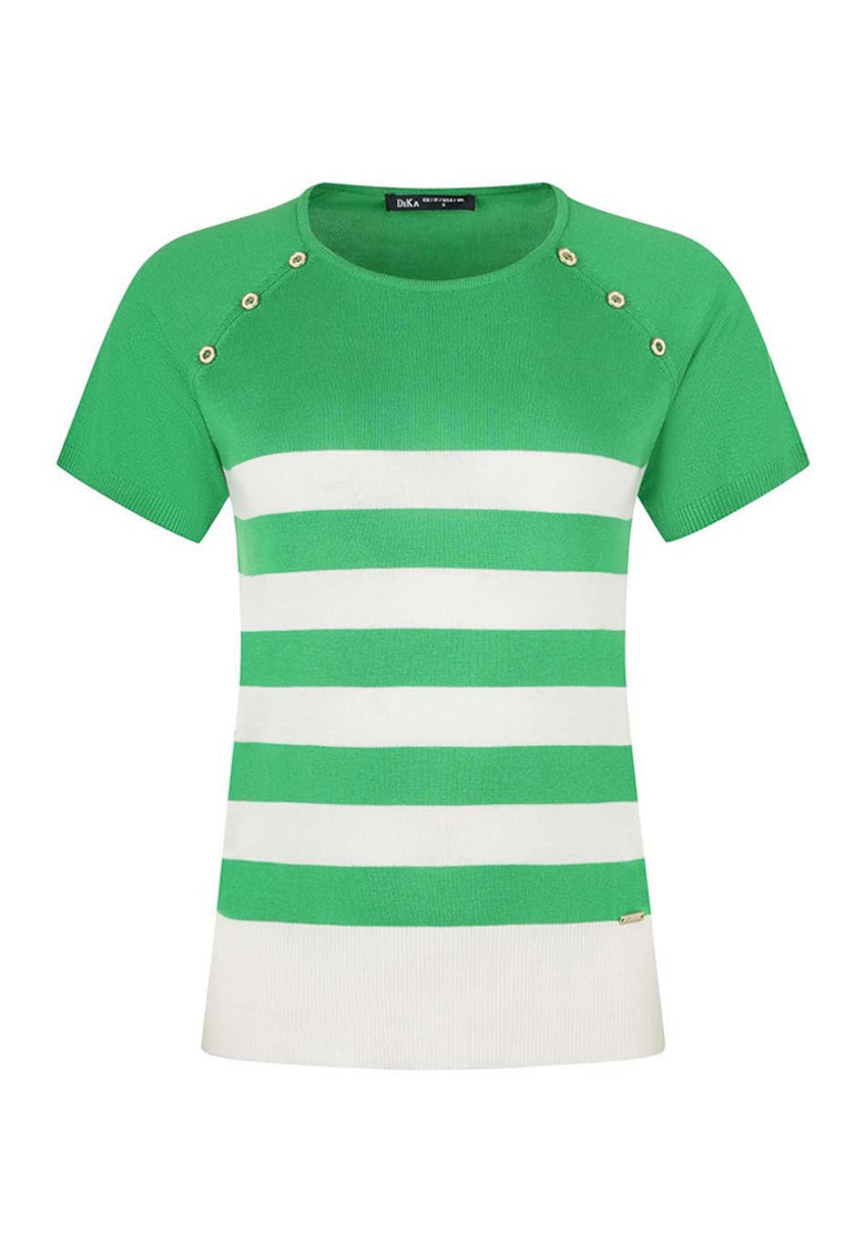 Bluza cu maneci raglan si imprimeu in dungi